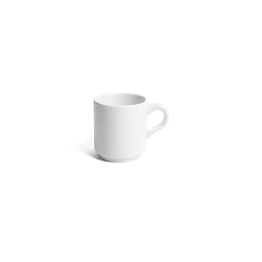 Creme Monet Vitrified Porcelain White Stacking Cup 9cl 3oz