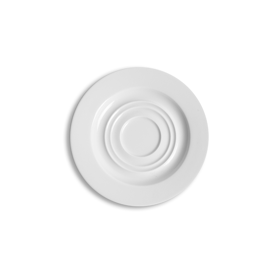 Creme Monet Vitrified Porcelain White Round Saucer 15cm