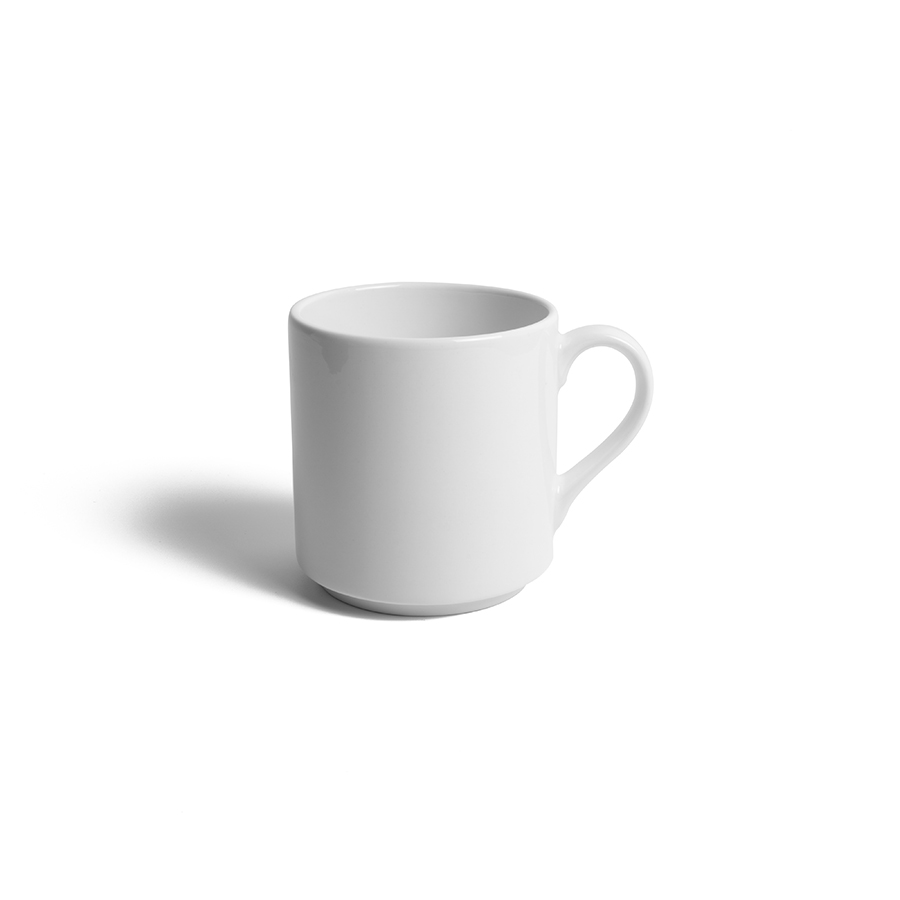Creme Monet Vitrified Porcelain White Stacking Mug 28.4cl 10oz