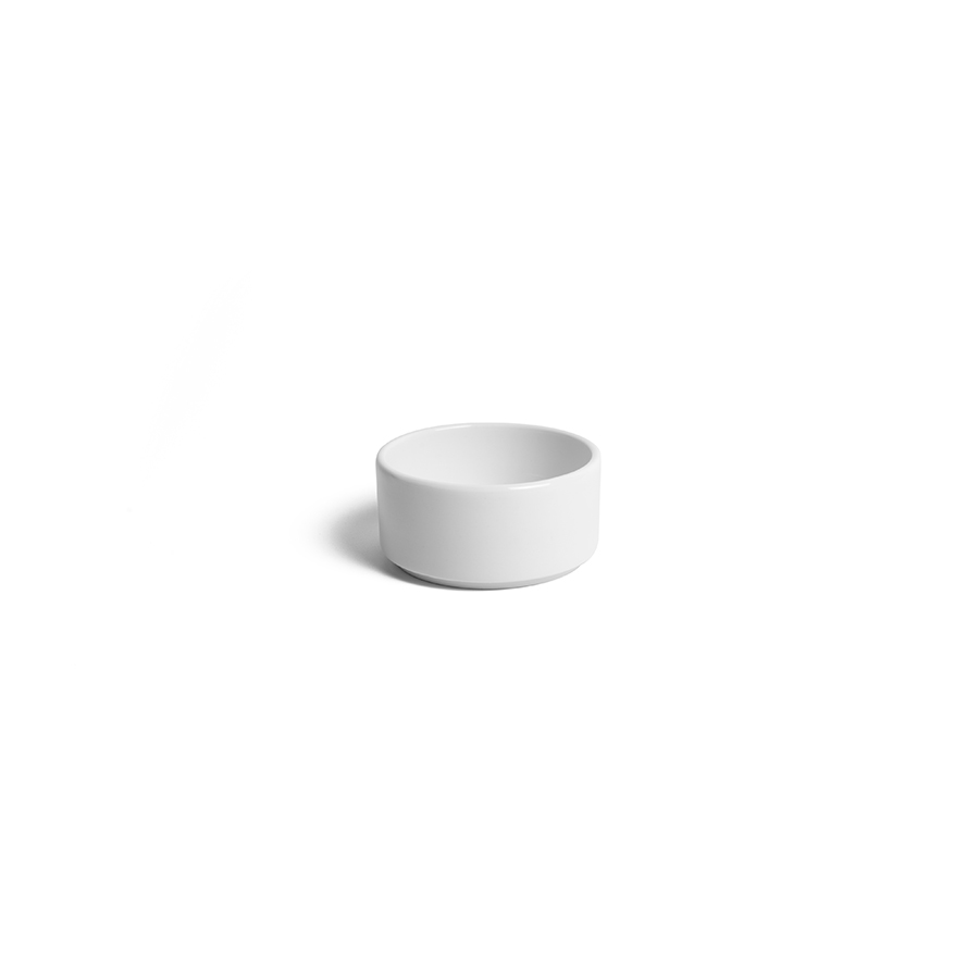 Creme Monet Vitrified Porcelain White Round Butter Block 7cm