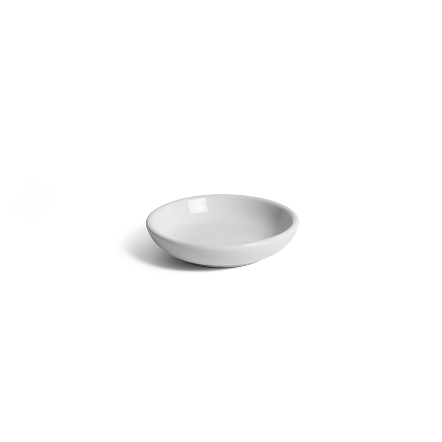 Creme Monet Vitrified Porcelain White Round Butter Pad 10cm