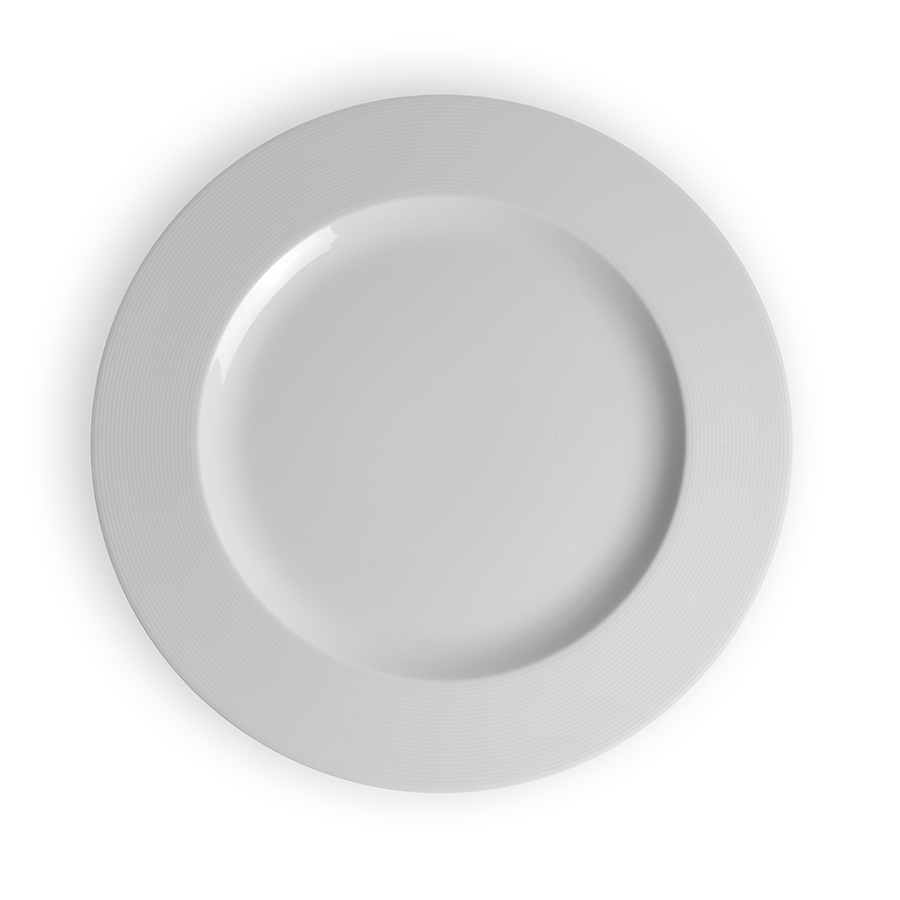 Creme Cezanne Vitrified Porcelain White Round Plate 27cm