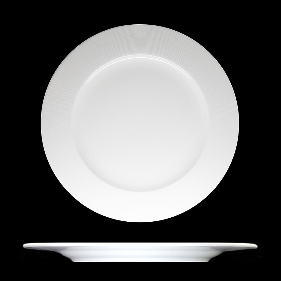 Creme Cezanne Vitrified Porcelain White Round Plate 31cm