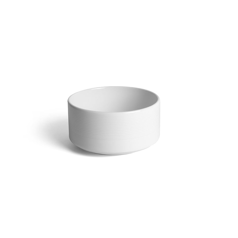 Creme Cezanne Vitrified Porcelain White Round Stacking Soup 10oz