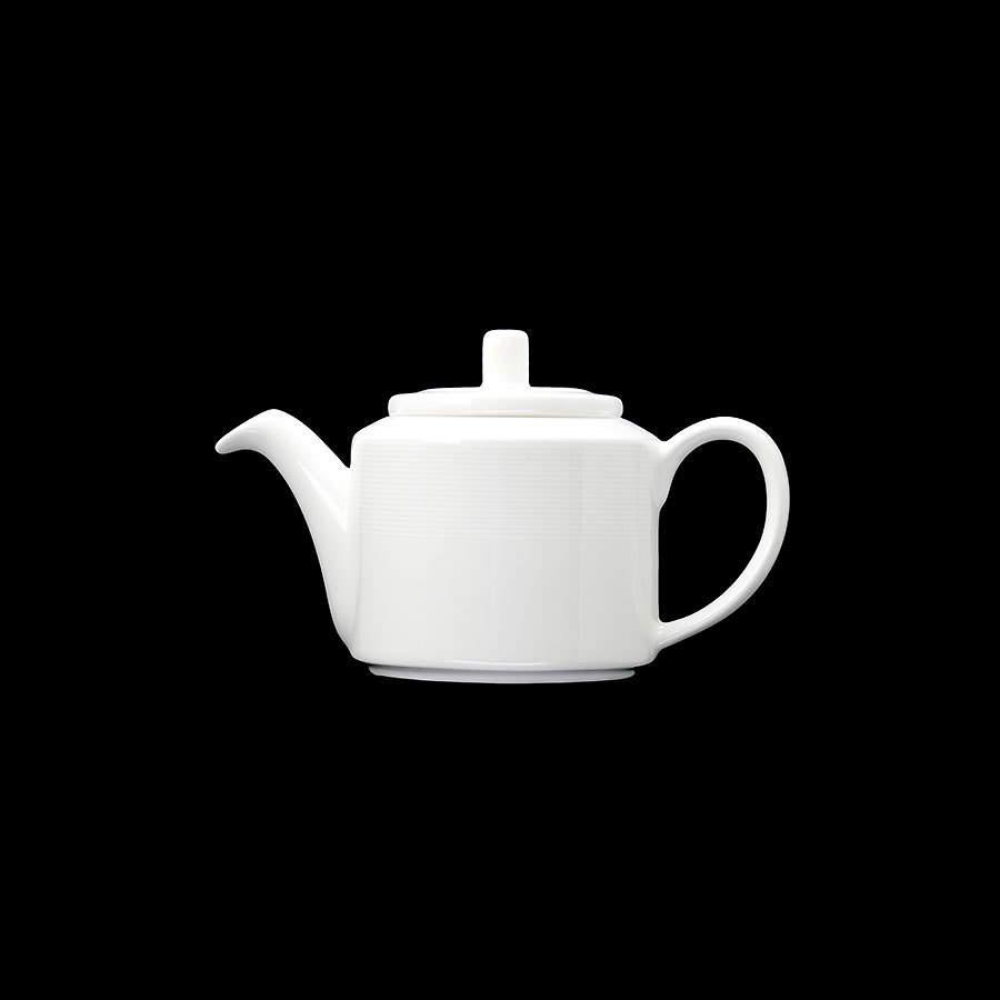 Creme Cezanne Vitrified Porcelain White Teapot 40cl 14oz