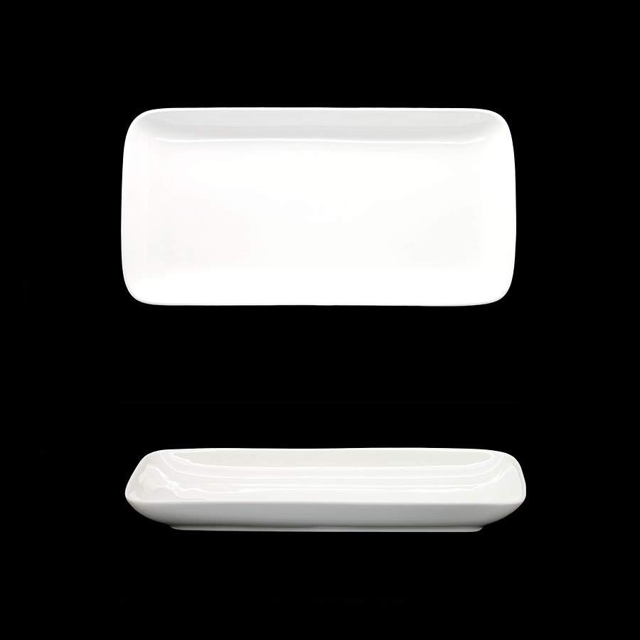 Creme Matisse Vitrified Porcelain White Oblong Plate 28x13.5cm