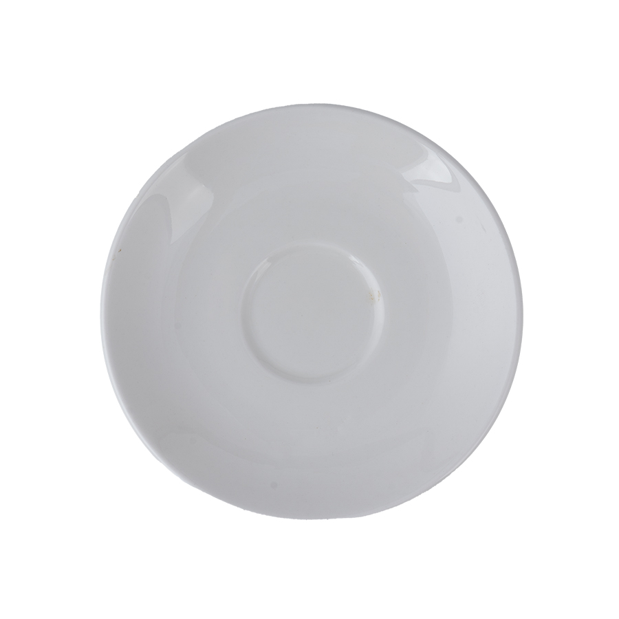 Creme Monet Vitrified Porcelain White Round Traditional Saucer 15cm