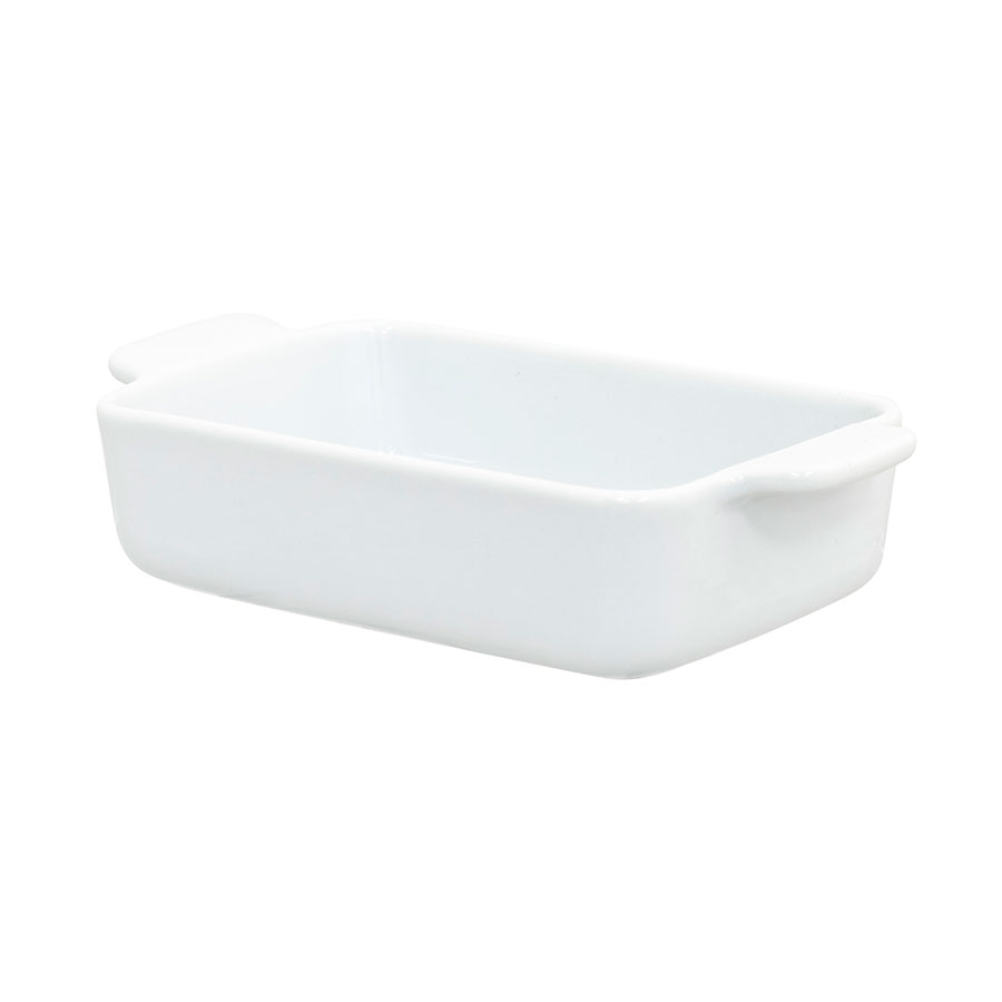 Superwhite Porcelain Rectangular Lasagne Dish 197x105x53mm