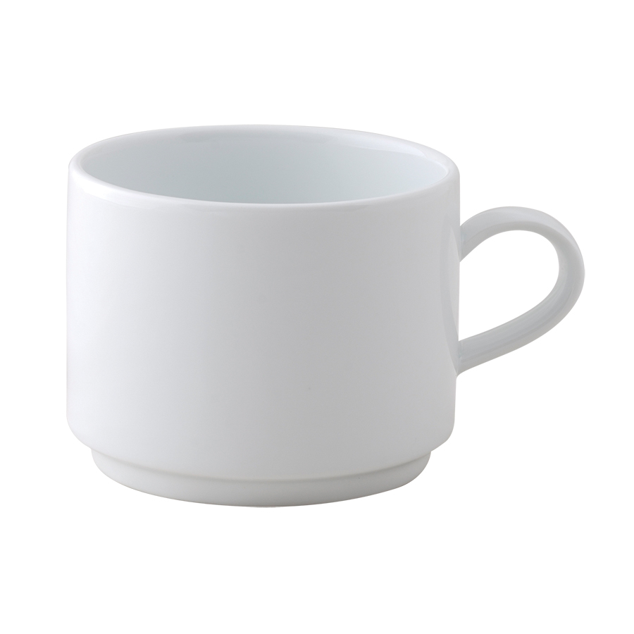 Ariane Brasserie Vitrified Porcelain White Stacking Cup 22cl