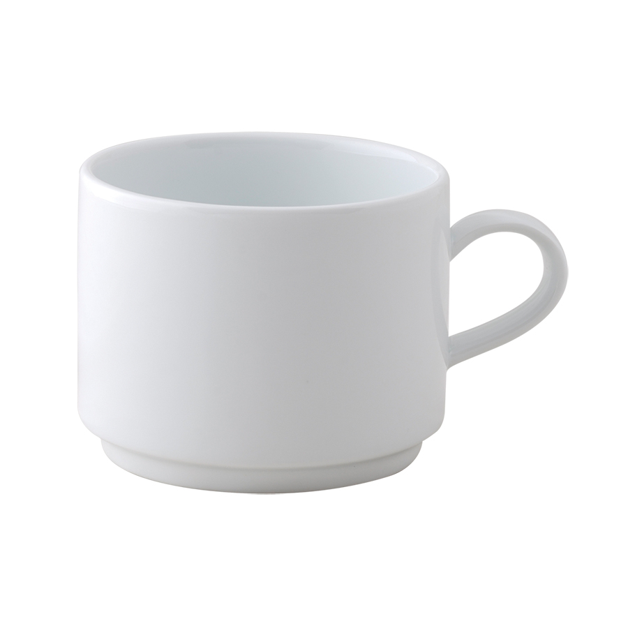 Ariane Brasserie Vitrified Porcelain White Stacking Cup 9cl
