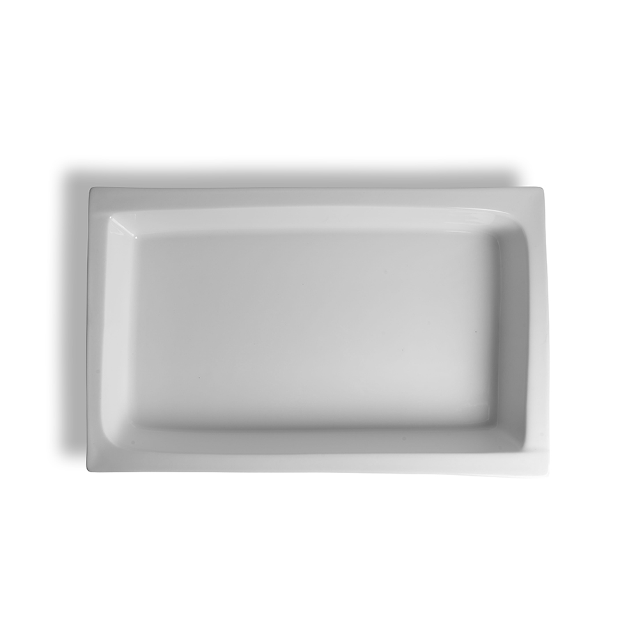 Creme Galerie Vitrified Porcelain White Gastronorm Dish 1/1 65mm Deep