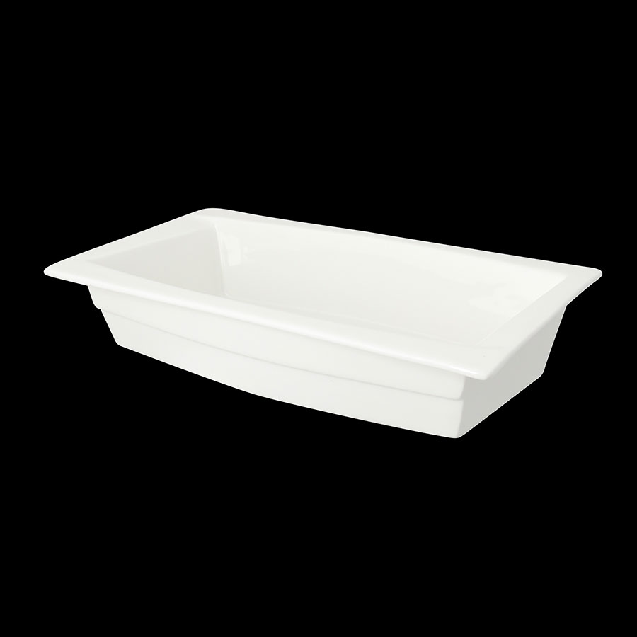 Creme Galerie Vitrified Porcelain White Gastronorm Dish 1/3 65mm Deep