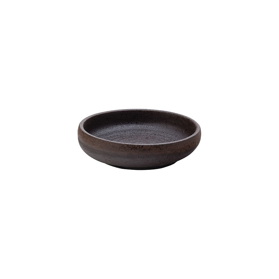 Utopia Fuji Terracotta Brown Round Low Dish 10cm 4 Inch