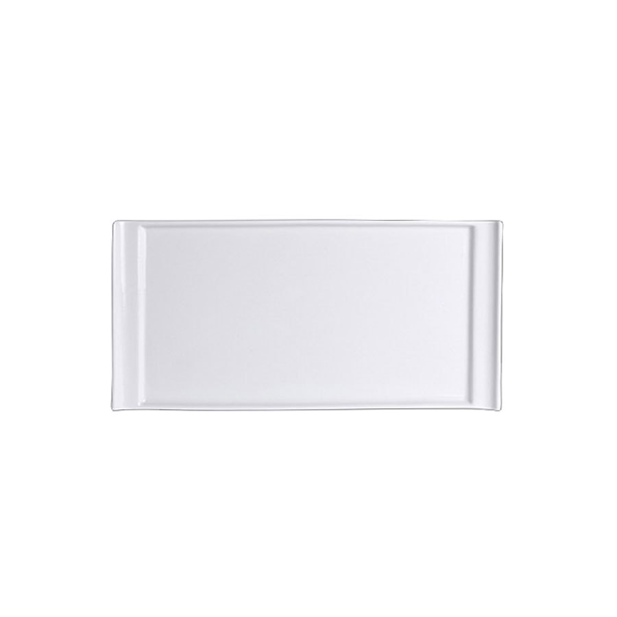 Steelite Varick Vitrified Porcelain White Rectangular Tray Handled 30x14.5cm