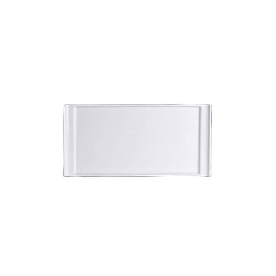 Steelite Varick Vitrified Porcelain White Rectangular Tray Handled 20x10cm