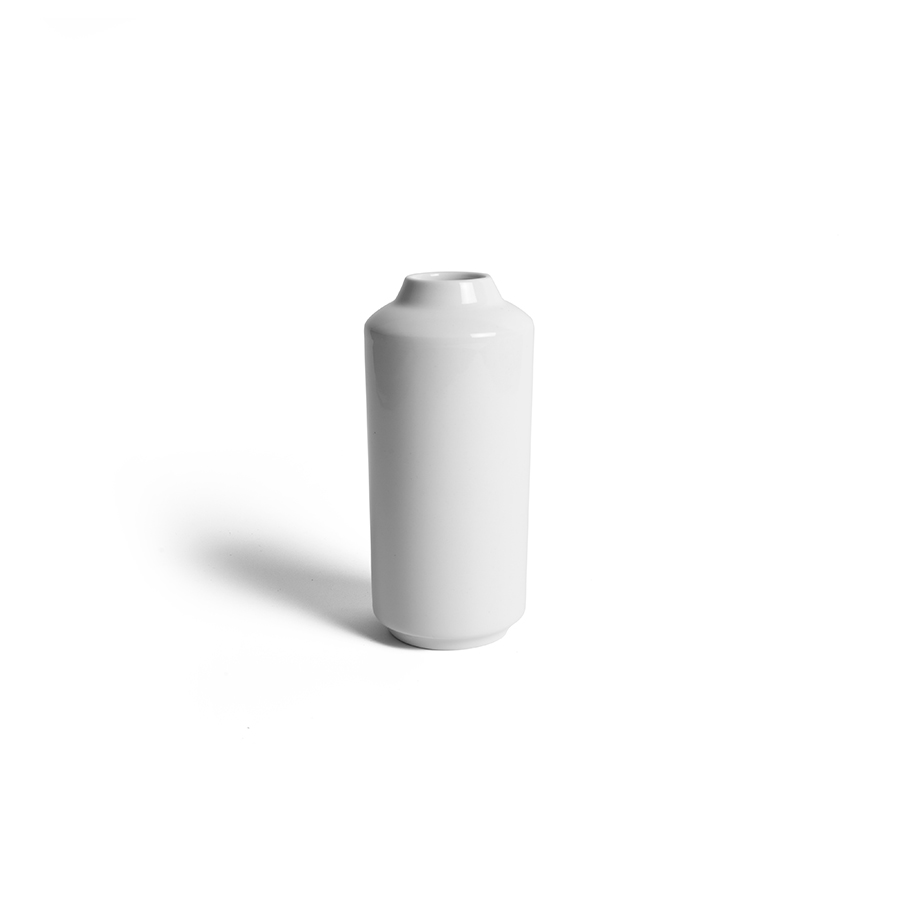 Creme Monet Vitrified Porcelain White Bud Vase