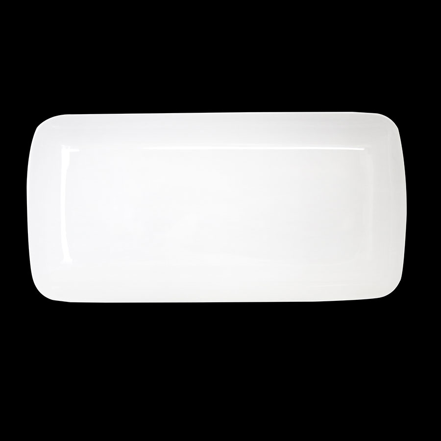 Creme Cezanne Vitrified Porcelain White Oblong Platter 28x13.5cm