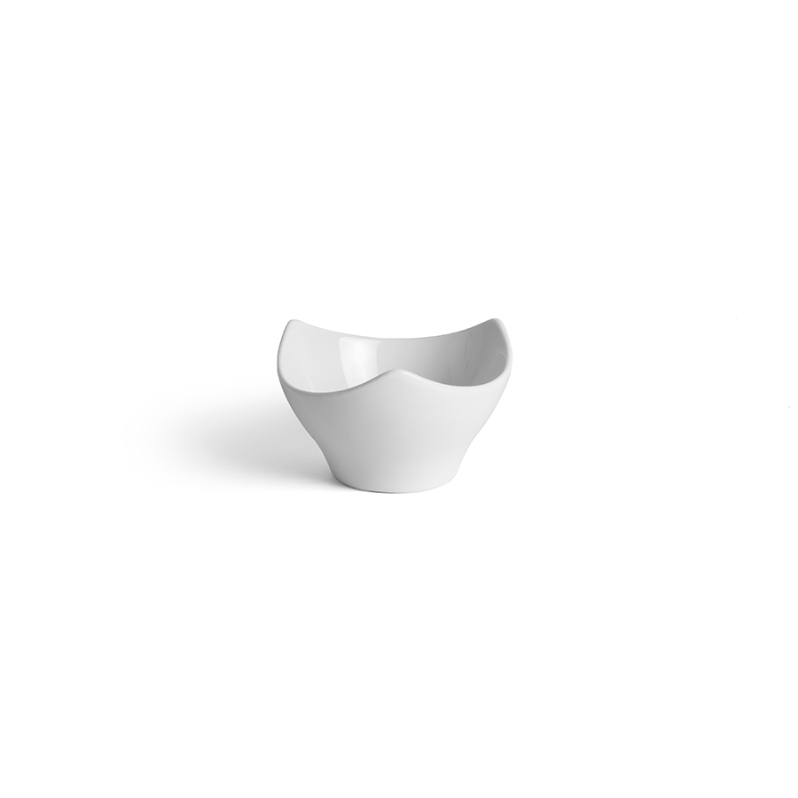 Creme Miniatures Vitrified Porcelain White Star Bowl 9x4.3cm