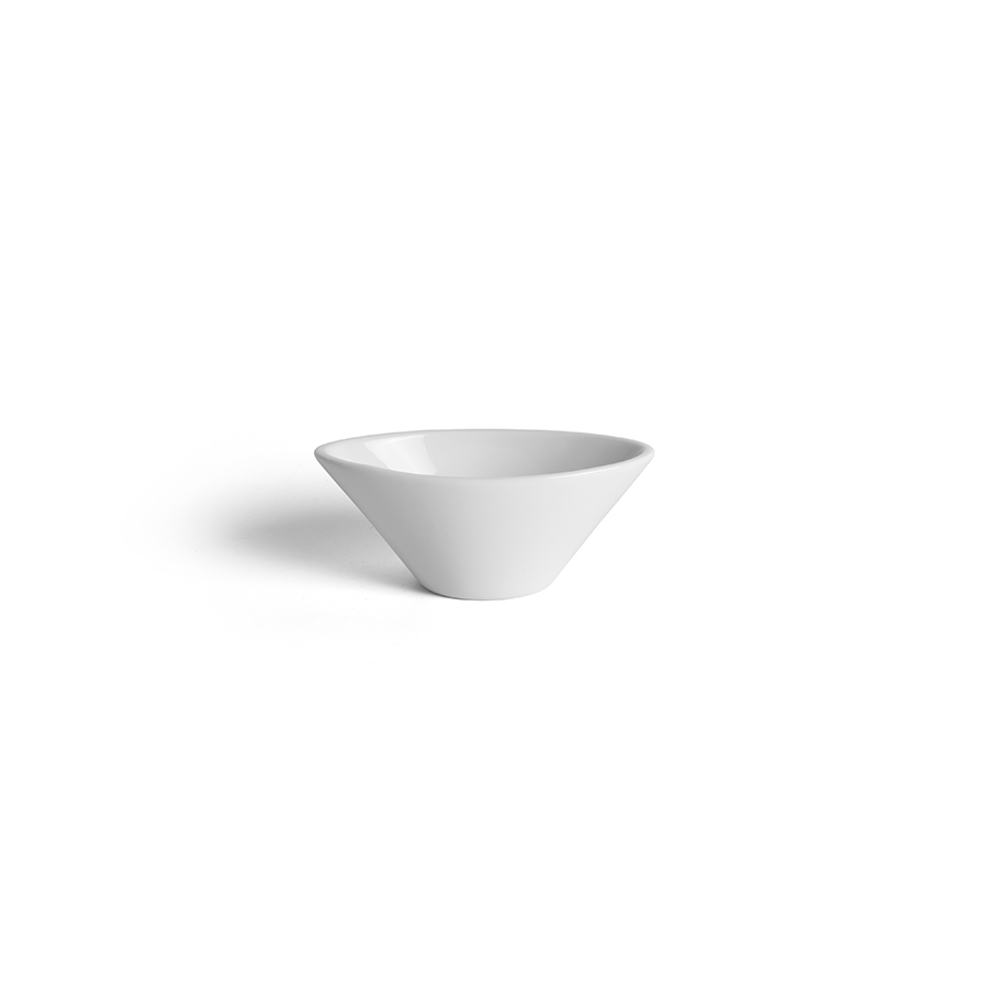 Creme Miniatures Vitrified Porcelain White Conical Bowl 10.7x6.3x4.4cm