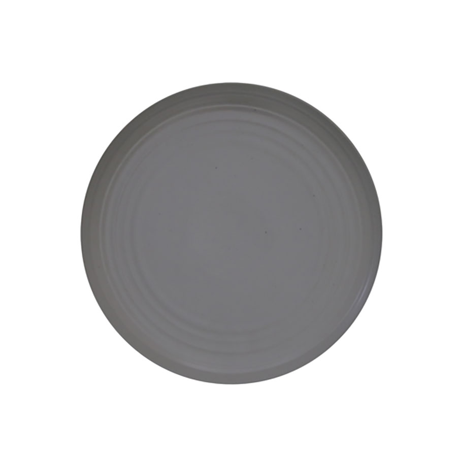 Artisan Pebble Vitrified Fine China Grey Round Coupe Plate 30cm