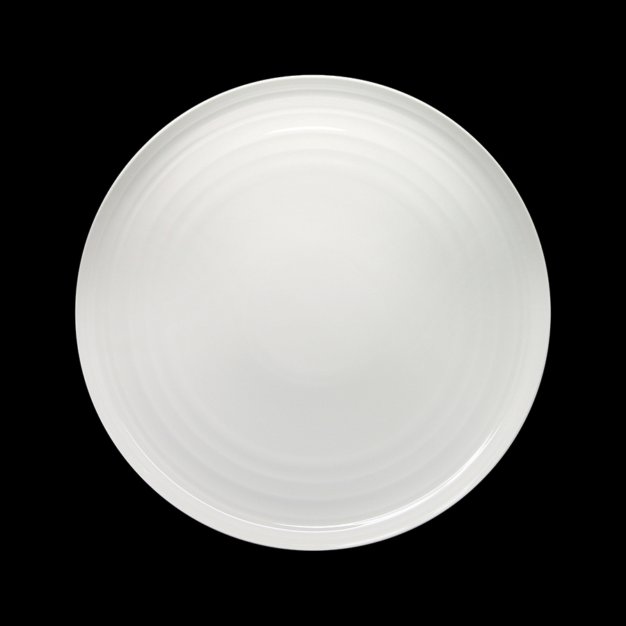 Artisan Creme Vitrified Fine China White Round Coupe Plate 30cm