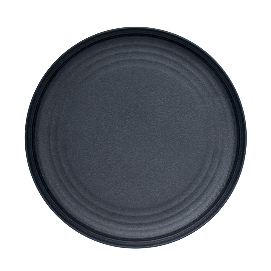 Artisan Onyx Vitrified Fine China Black Round Plate 27cm