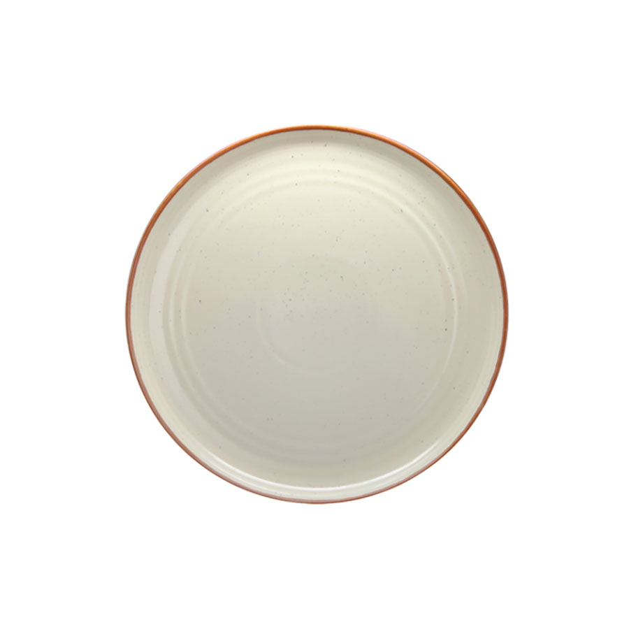 Artisan Coast Vitrified Fine China Cream Round Coupe Plate 27cm