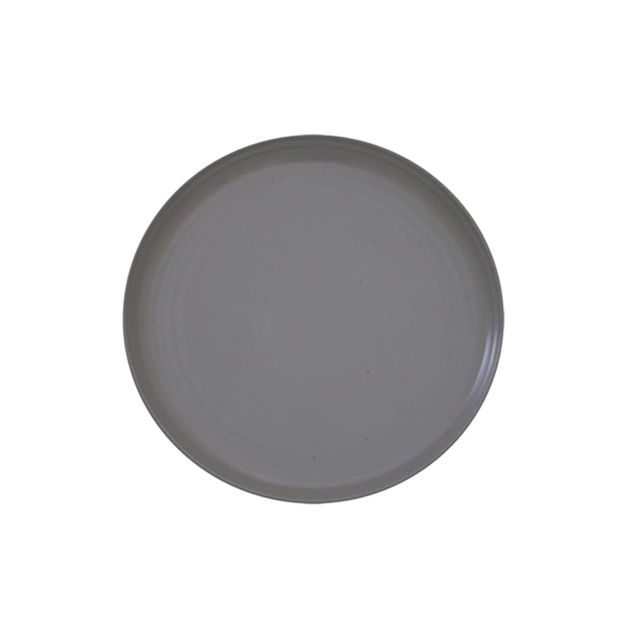 Artisan Pebble Vitrified Fine China Grey Round Coupe Plate 27cm