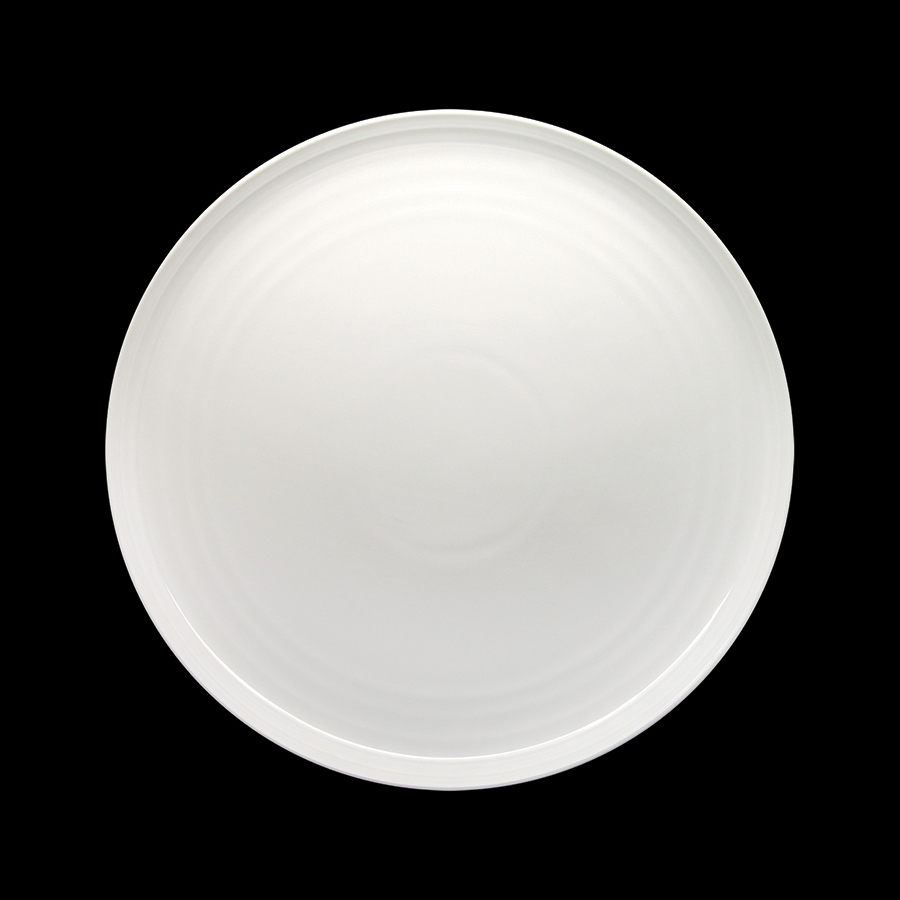 Artisan Creme Vitrified Fine China White Round Coupe Plate 27cm