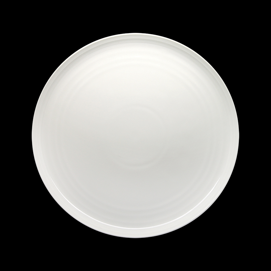 Artisan Creme Vitrified Fine China White Round Coupe Plate 27cm