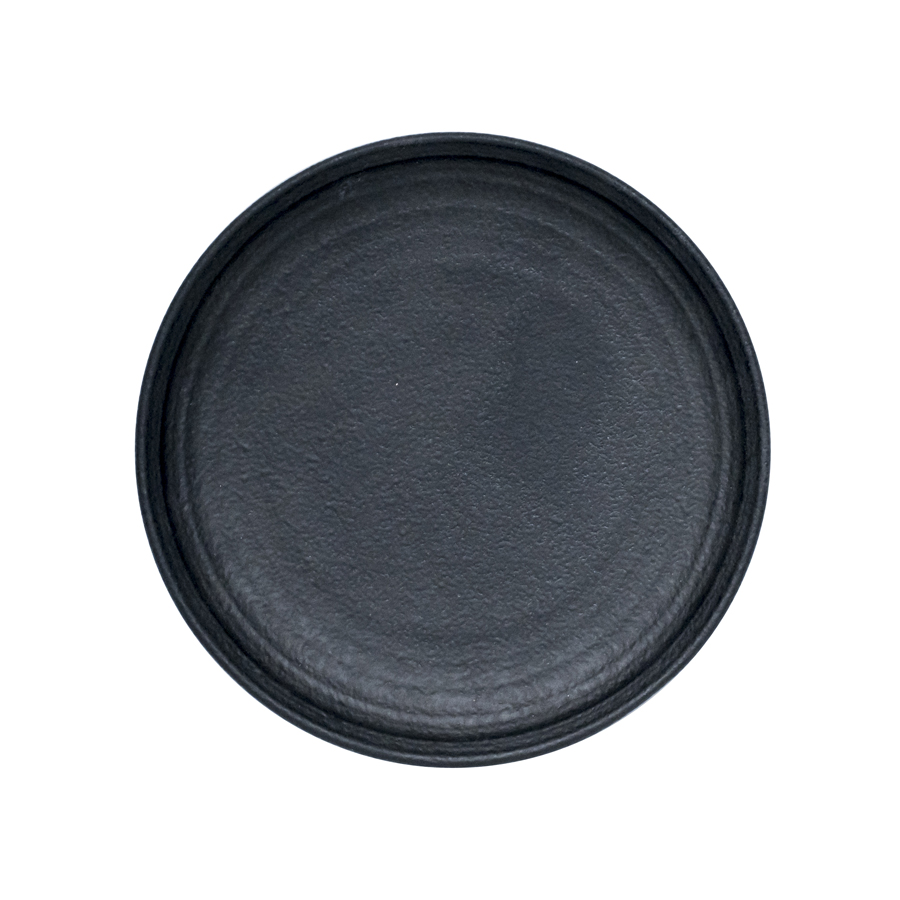 Artisan Onyx Vitrified Fine China Black Round Plate 17cm