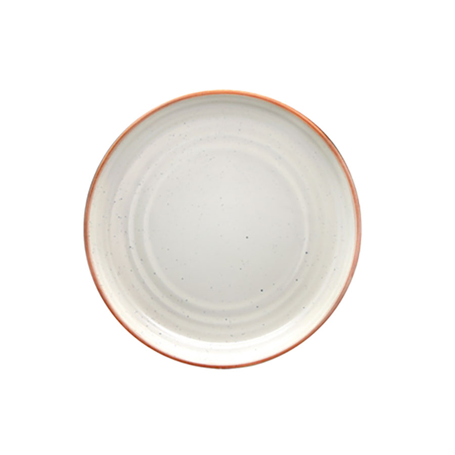 Artisan Coast Vitrified Fine China Cream Round Coupe Plate 17cm