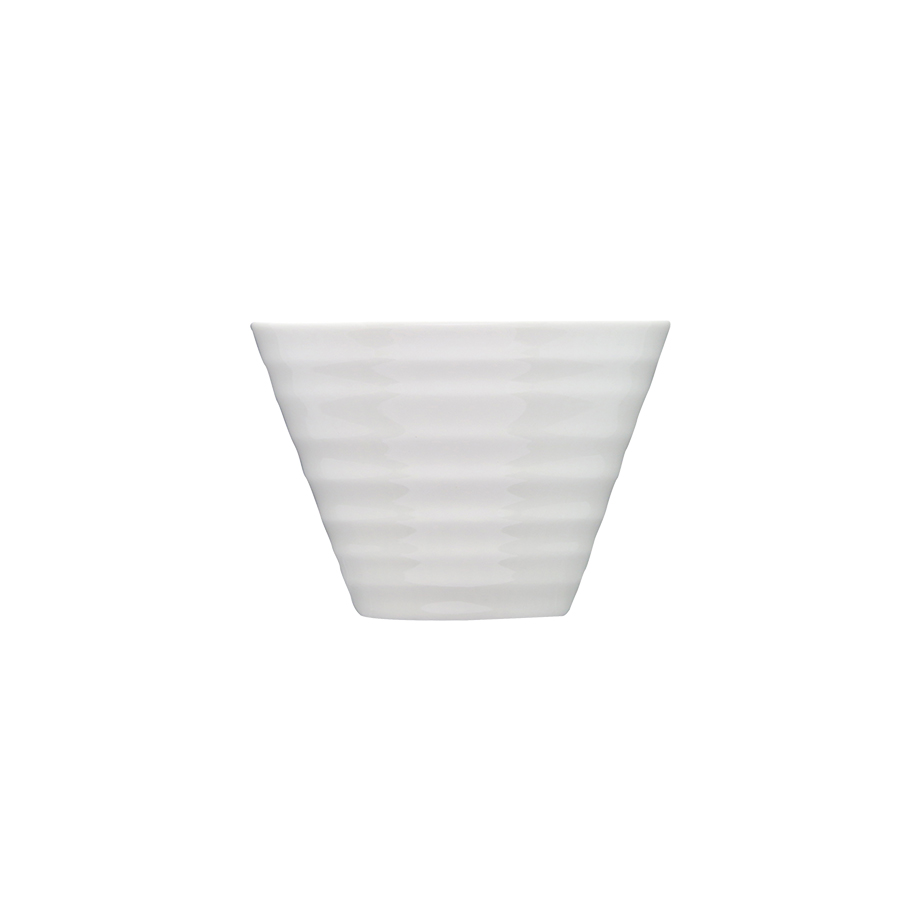 Artisan Creme Vitrified Fine China White Round Stacking Conical side Bowl 11cm