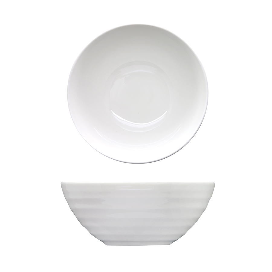Artisan Creme Vitrified Fine China White Round Side Bowl 16cm