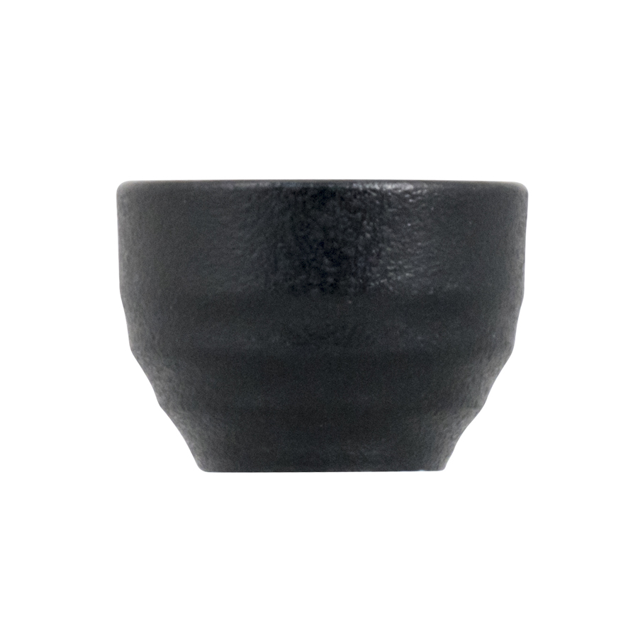 Artisan Onyx Vitrified Fine China Black Round Globe Dip Pot 2.5oz