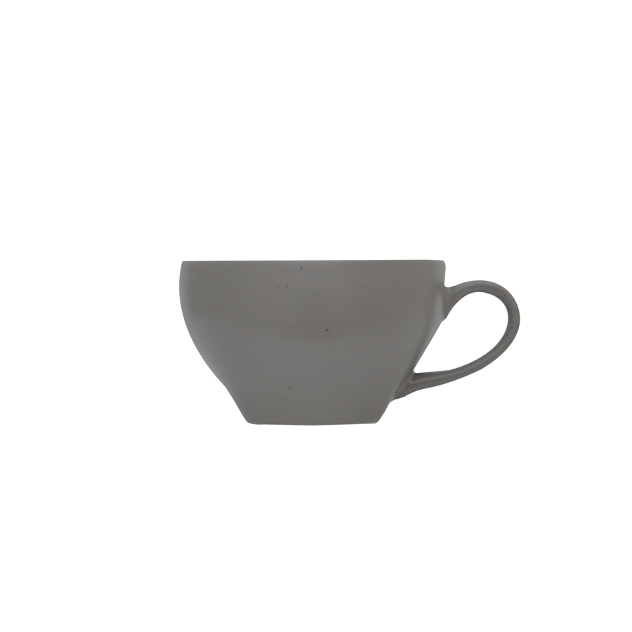 Artisan Pebble Vitrified Fine China Grey Grande Cup 45cl