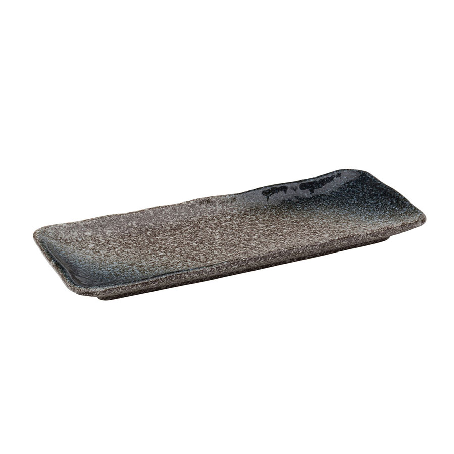 Utopia Tokyo Stoneware Grey Rectangular Platter 30cm 12 Inch