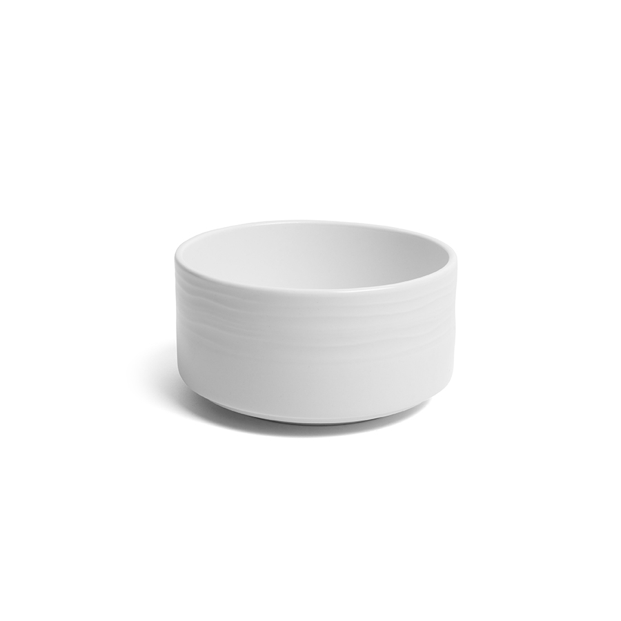Creme Rousseau Vitrified Porcelain White Round Stacking Soup Bowl 30cl 10.1oz