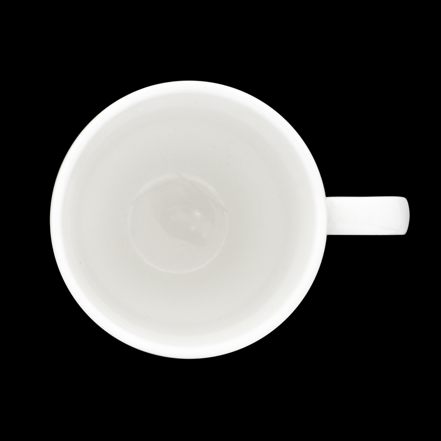 Creme Rousseau Vitrified Porcelain White Cup 23cl 8oz