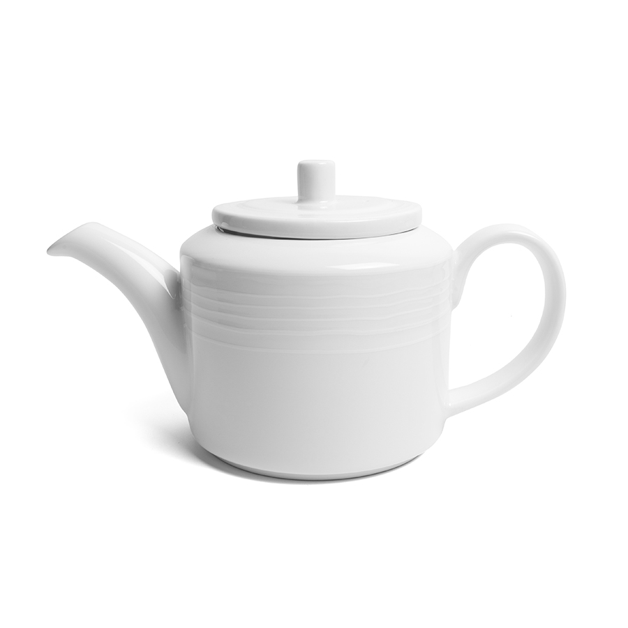 Creme Rousseau Vitrified Porcelain White Teapot 40cl 14oz