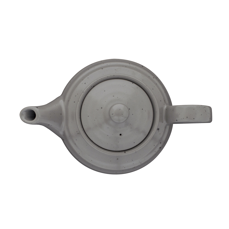 Artisan Pebble Vitrified Fine China Grey Teapot 45cl 16oz