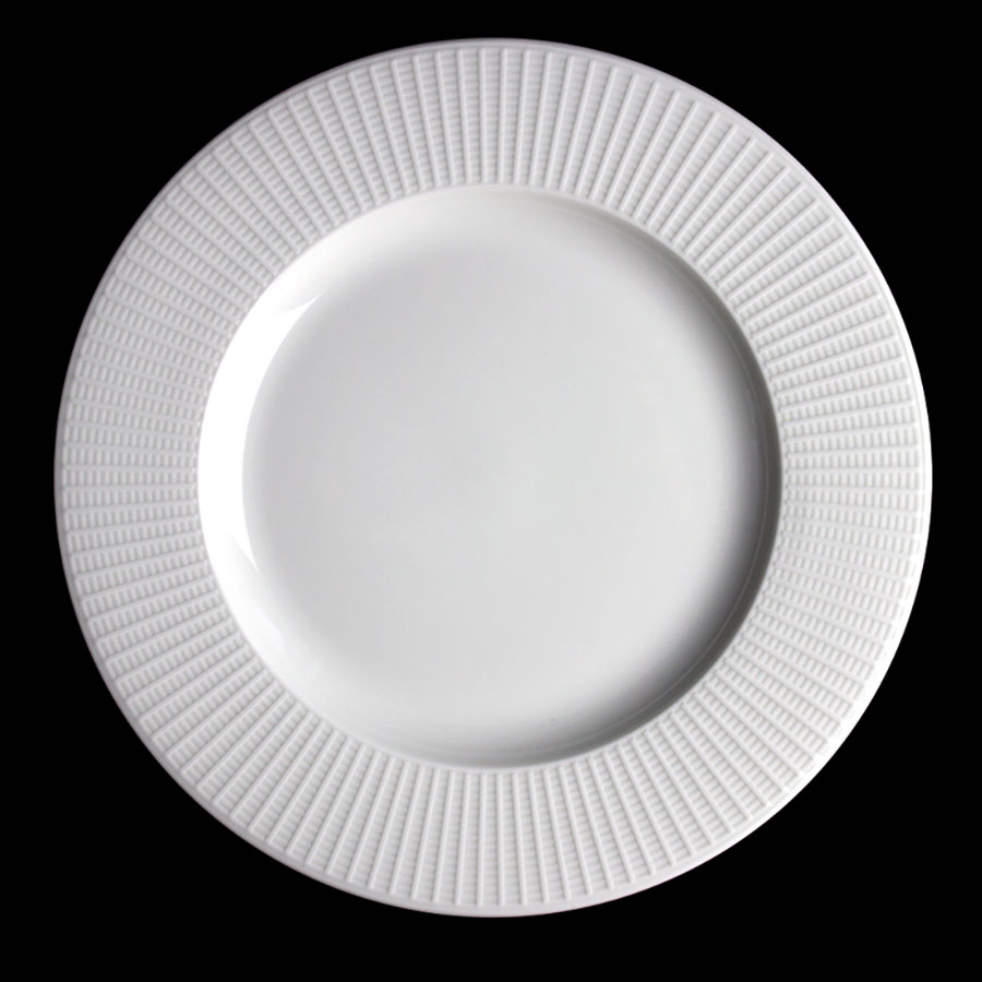 Steelite Willow Vitrified Porcelain White Round Mid Rim Plate 30cm 11 3/4 Inch