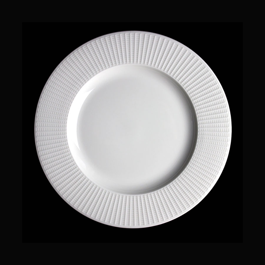 Steelite Willow Vitrified Porcelain White Round Mid Rim Plate 25.5cm 10 Inch