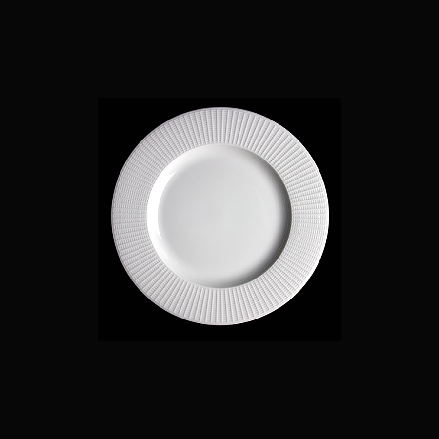 Steelite Willow Vitrified Porcelain White Round Mid Rim Plate 15.75 6 1/4 Inch