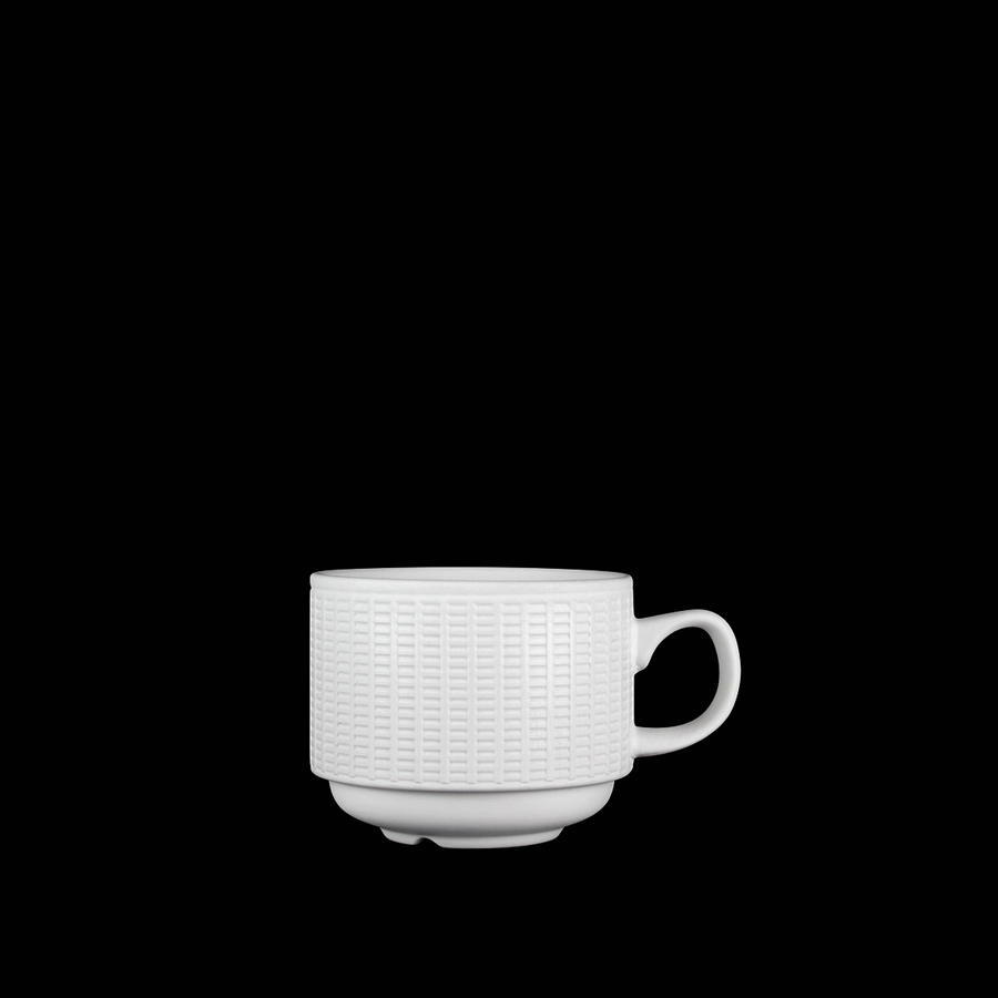 Steelite Willow Vitrified Porcelain White Cup Stacking 21.25cl 7.5oz