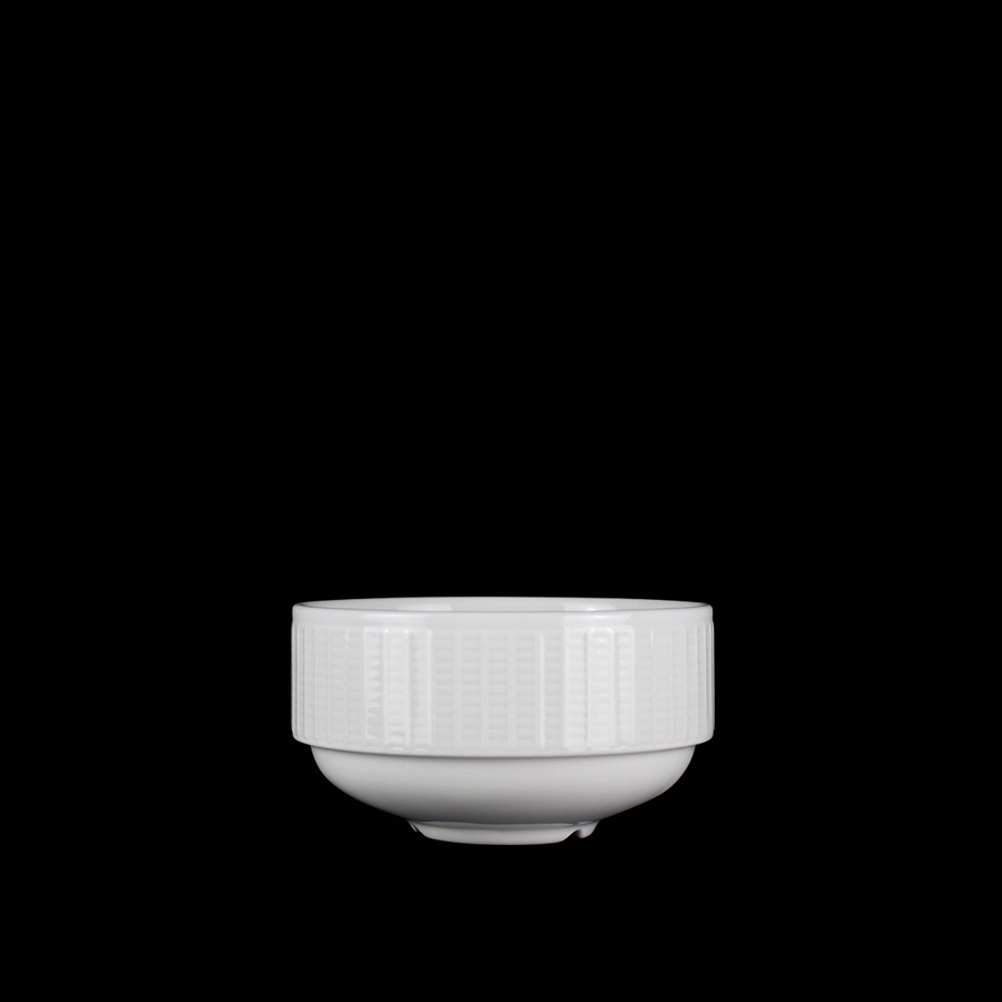 Steelite Willow Vitrified Porcelain White Unhandled Stacking Soup Cup 28.5cl 10oz