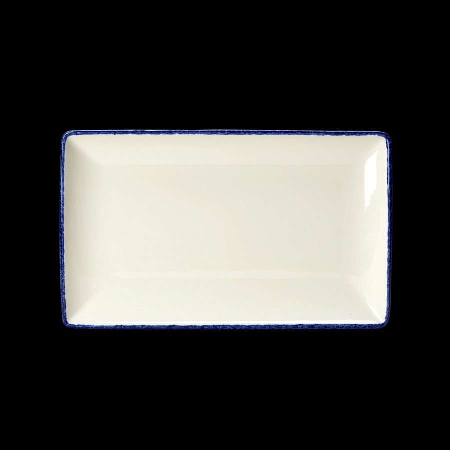 Steelite Blue Dapple Vitrified Porcelain Rectangle One 27cmx16.75cm