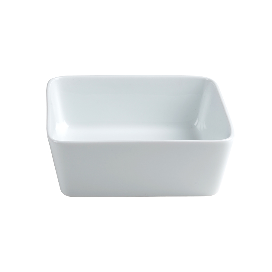 Ariane Style Vitrified Porcelain White Square Side Bowl 14cm
