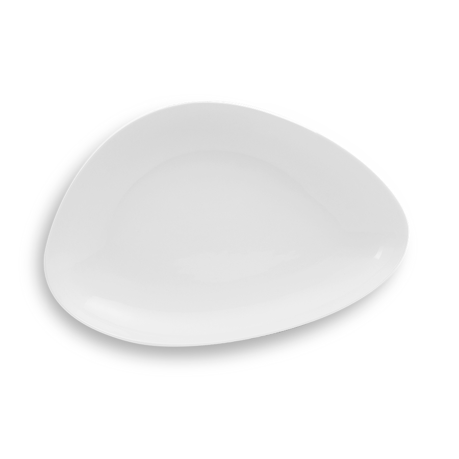 Artisan Creme Vitrified Fine China White Island Plate 21cm