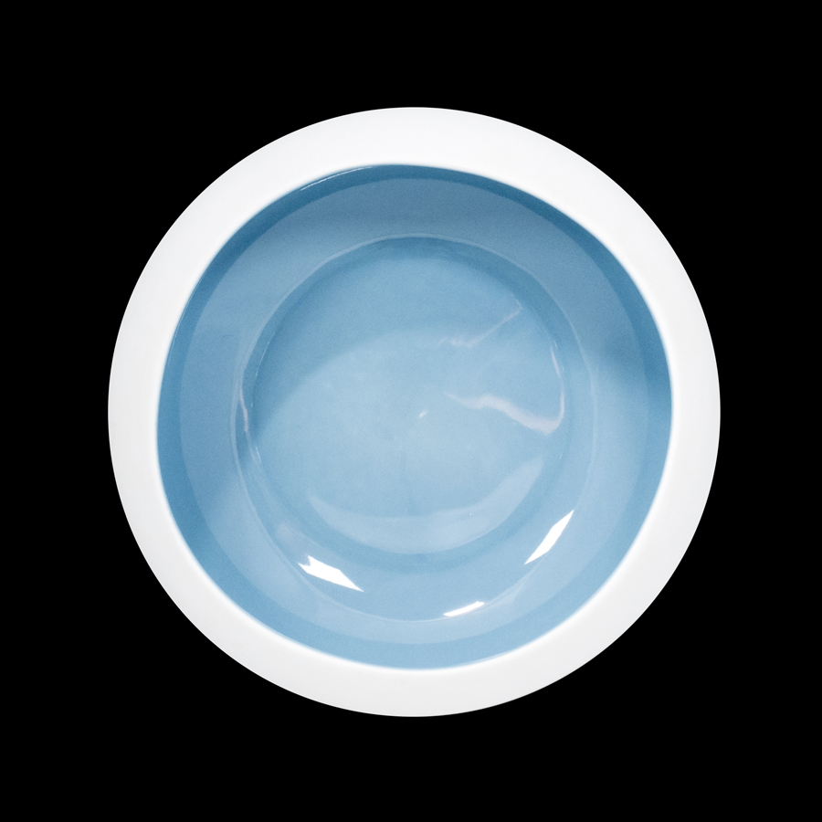 Creme Jouet Vitrified Porcelain Ash Blue Round Bowl 16cm